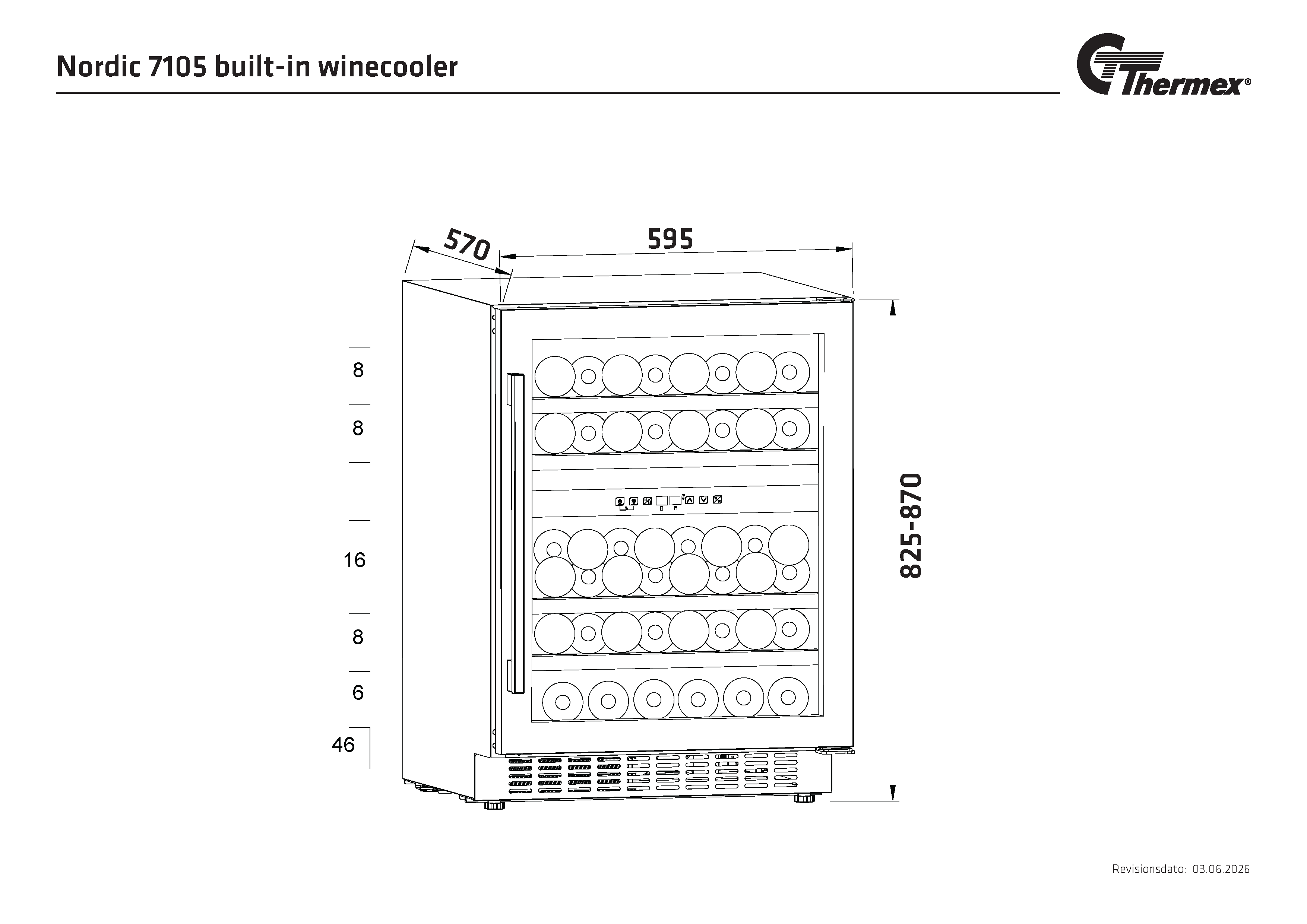 Nordic 7105 wine cooler - double zone
